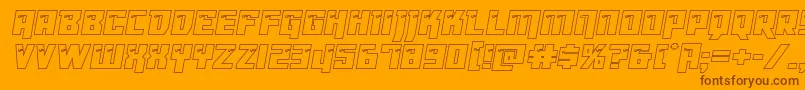 Dangerbotout Font – Brown Fonts on Orange Background