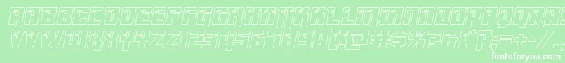 Dangerbotout Font – White Fonts on Green Background