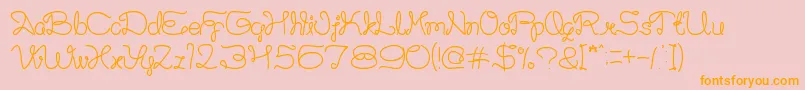 ArtHeart Font – Orange Fonts on Pink Background