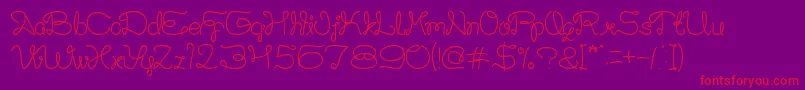 ArtHeart Font – Red Fonts on Purple Background