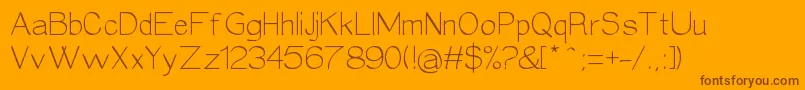 Epifania Font – Brown Fonts on Orange Background