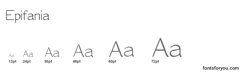 Размеры шрифта Epifania