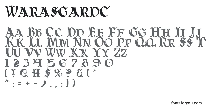 Schriftart Warasgardc – Alphabet, Zahlen, spezielle Symbole