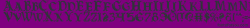 Warasgardc Font – Black Fonts on Purple Background