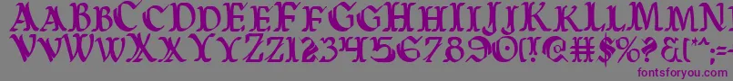 Warasgardc Font – Purple Fonts on Gray Background