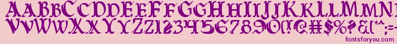 Warasgardc Font – Purple Fonts on Pink Background