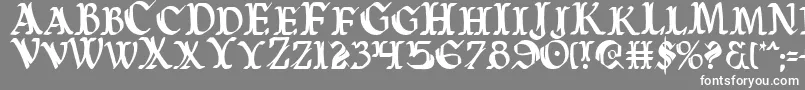 フォントWarasgardc – 灰色の背景に白い文字