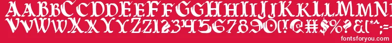 Warasgardc Font – White Fonts on Red Background