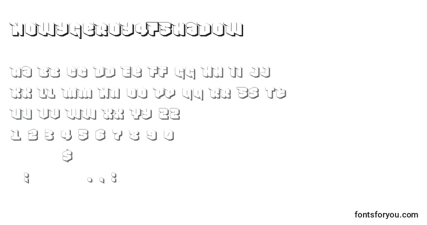 Schriftart NowyGeroy4fShadow (62088) – Alphabet, Zahlen, spezielle Symbole