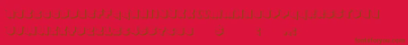 フォントNowyGeroy4fShadow – 赤い背景に茶色の文字