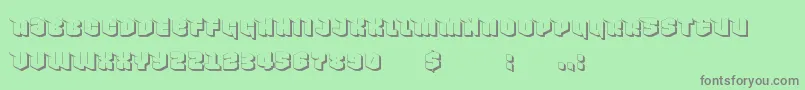 NowyGeroy4fShadow Font – Gray Fonts on Green Background