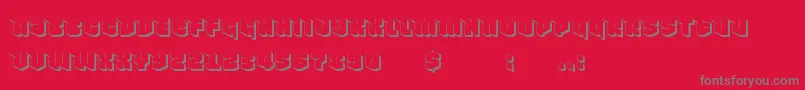 NowyGeroy4fShadow Font – Gray Fonts on Red Background