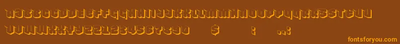 NowyGeroy4fShadow-Schriftart – Orangefarbene Schriften auf braunem Hintergrund