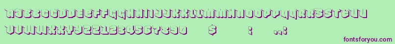 NowyGeroy4fShadow Font – Purple Fonts on Green Background