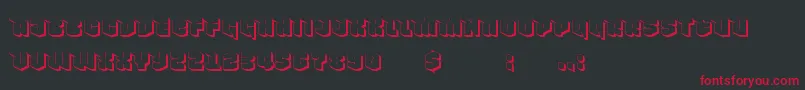 NowyGeroy4fShadow Font – Red Fonts on Black Background