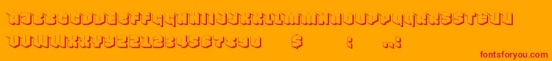 NowyGeroy4fShadow-Schriftart – Rote Schriften auf orangefarbenem Hintergrund