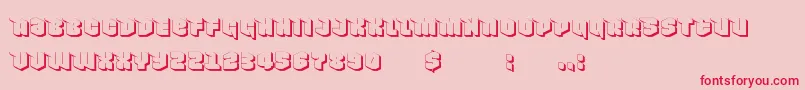 NowyGeroy4fShadow Font – Red Fonts on Pink Background