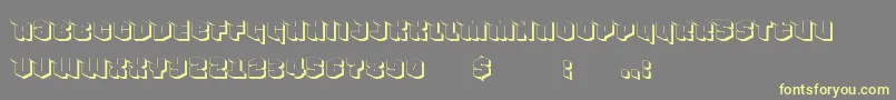 Подробнее о шрифте NowyGeroy4fShadow Шрифт NowyGeroy4fShadow – жёлтые шрифты на сером фоне