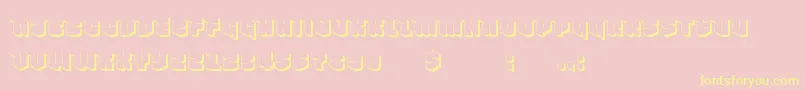 NowyGeroy4fShadow Font – Yellow Fonts on Pink Background