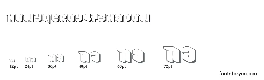 Größen der Schriftart NowyGeroy4fShadow (62088)