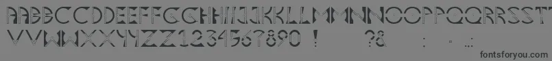 Asteria-Schriftart – Schwarze Schriften auf grauem Hintergrund