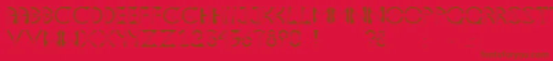 Asteria Font – Brown Fonts on Red Background