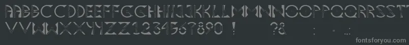 Asteria Font – Gray Fonts on Black Background