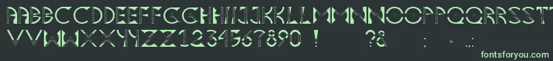 Asteria Font – Green Fonts on Black Background