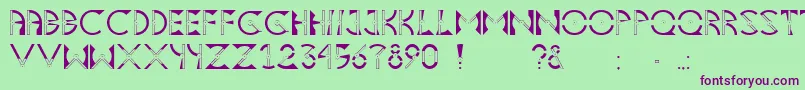 Asteria Font – Purple Fonts on Green Background