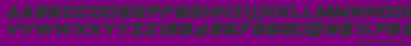 Dominojackital Font – Black Fonts on Purple Background