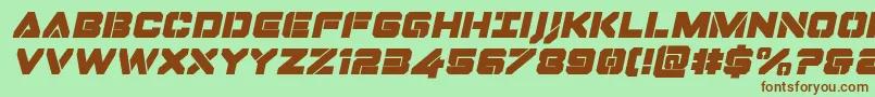 Dominojackital Font – Brown Fonts on Green Background