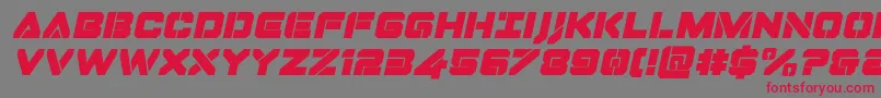 Dominojackital Font – Red Fonts on Gray Background