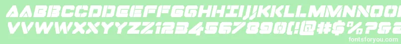 Dominojackital Font – White Fonts on Green Background