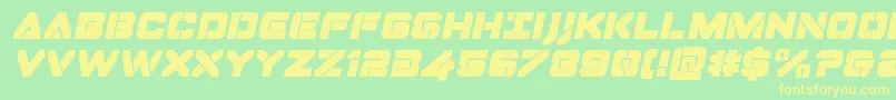 Dominojackital Font – Yellow Fonts on Green Background