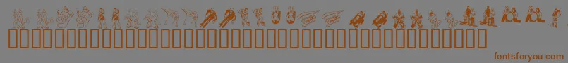 KrWinterSports Font – Brown Fonts on Gray Background