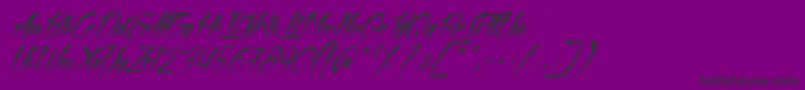 TheBlackPearlItalic Font – Black Fonts on Purple Background