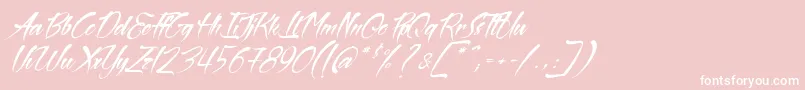 TheBlackPearlItalic Font – White Fonts on Pink Background