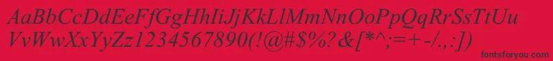 DabbingtonItalic Font – Black Fonts on Red Background