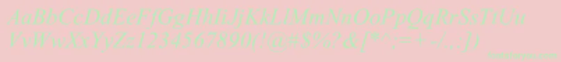 DabbingtonItalic-Schriftart – Grüne Schriften auf rosa Hintergrund