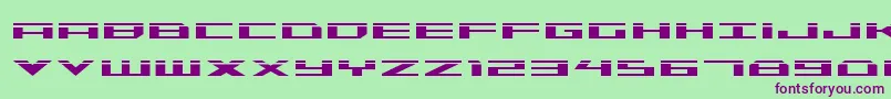 Triremelaser Font – Purple Fonts on Green Background