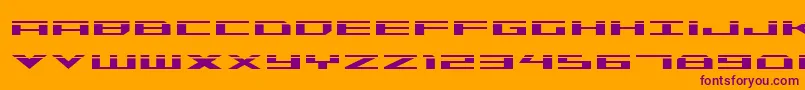 Triremelaser Font – Purple Fonts on Orange Background