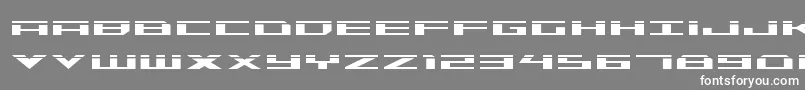 フォントTriremelaser – 灰色の背景に白い文字