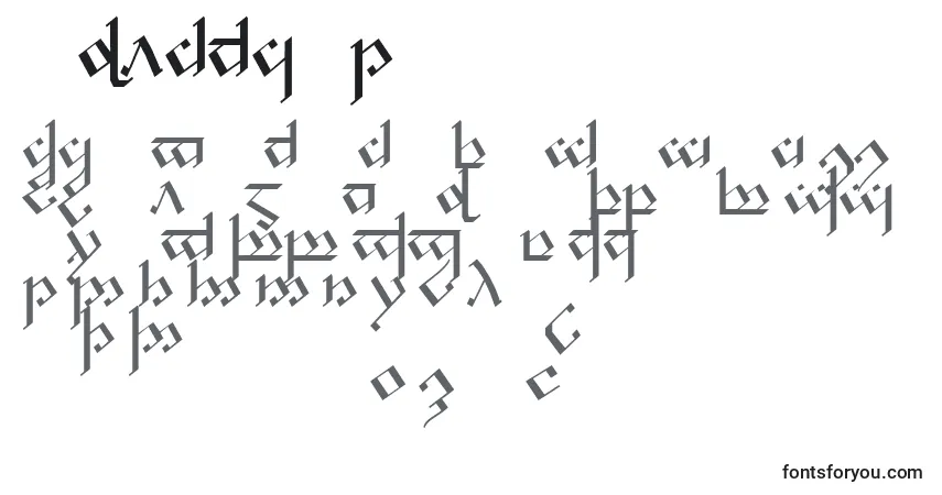 Fuente Noldcap1 - alfabeto, números, caracteres especiales