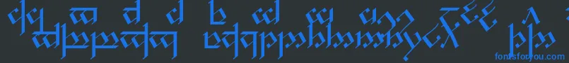 Fonte Noldcap1 – fontes azuis em um fundo preto