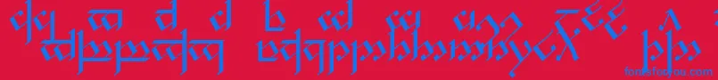 Noldcap1 Font – Blue Fonts on Red Background