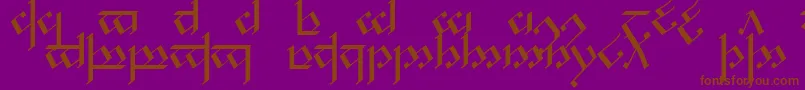 Noldcap1 Font – Brown Fonts on Purple Background