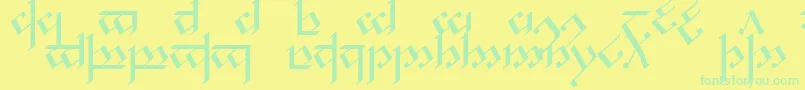 Noldcap1 Font – Green Fonts on Yellow Background
