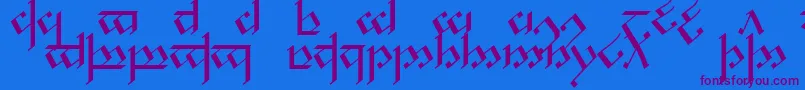 Noldcap1 Font – Purple Fonts on Blue Background