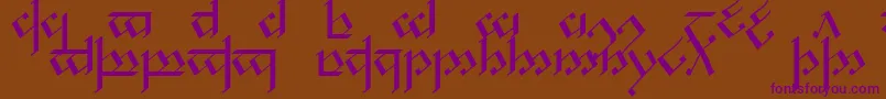 Noldcap1 Font – Purple Fonts on Brown Background