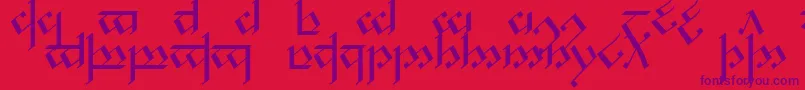 Noldcap1-Schriftart – Violette Schriften auf rotem Hintergrund